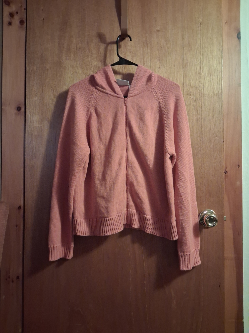 Liz Claiborne Peachy Pink Zip Hoodie Cardigan